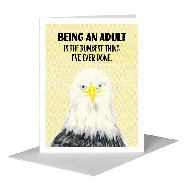 Eagle Face, Greeting Card (#8010QA)
