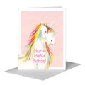Unicorn Rainbow, Greeting Card (#8022AA)