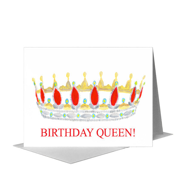 Crown Tiara, Greeting Card (#8023D)