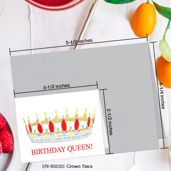 Crown Tiara, Greeting Card (#8023D)