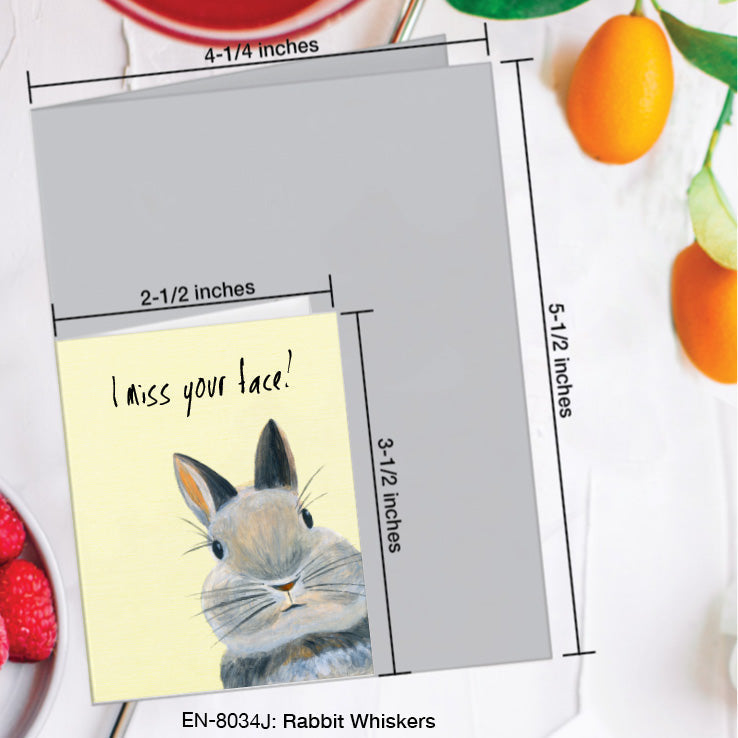 Rabbit Whiskers, Greeting Card (#8034J)