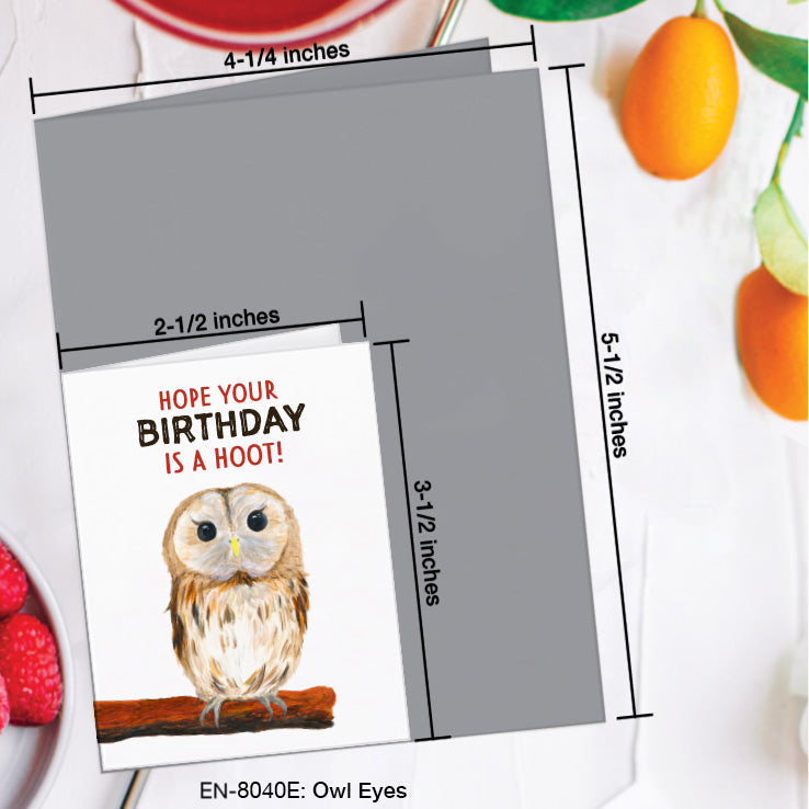 Owl Eyes, Greeting Card (#8040E)