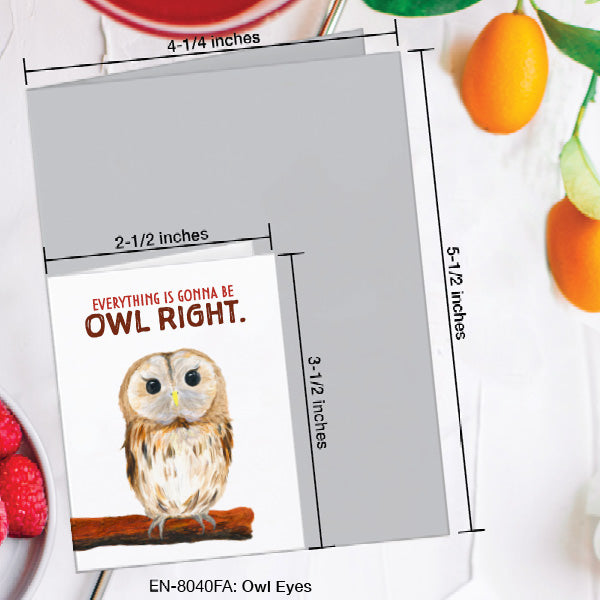 Owl Eyes, Greeting Card (#8040FA)
