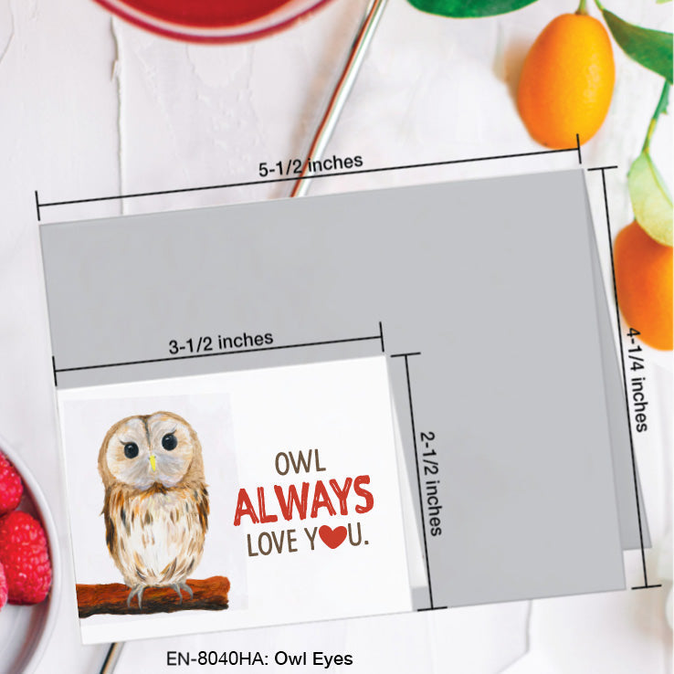 Owl Eyes, Greeting Card (#8040HA)