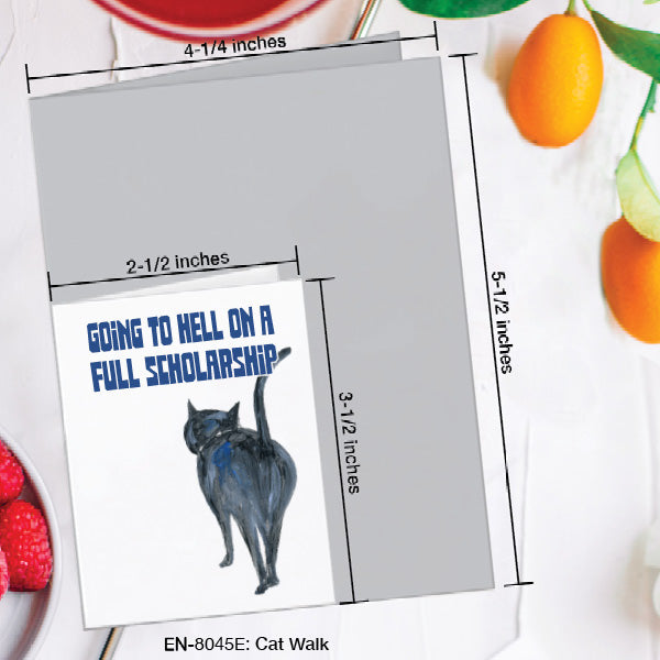 Cat Walk, Greeting Card (#8045E)