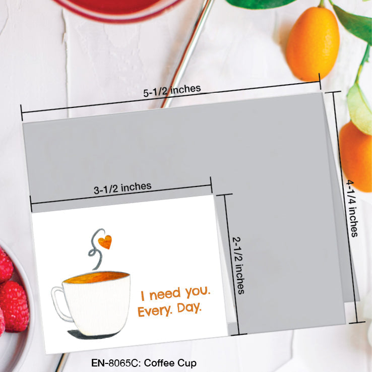 Coffee Cup, Greeting Card (#8065C)