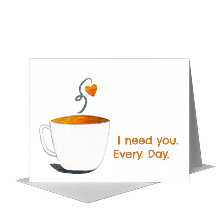 Coffee Cup, Greeting Card (#8065C)