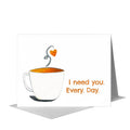 Coffee Cup, Greeting Card (#8065C)
