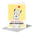 Llama Pink Nose, Greeting Card (#8067D)