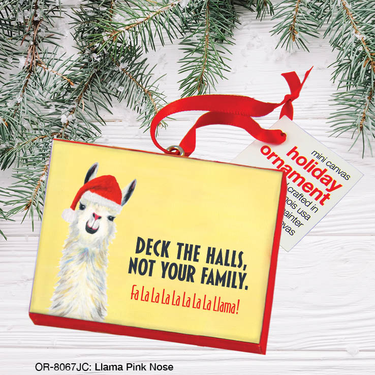 Llama Pink Nose, Ornament (OR-8067JC)