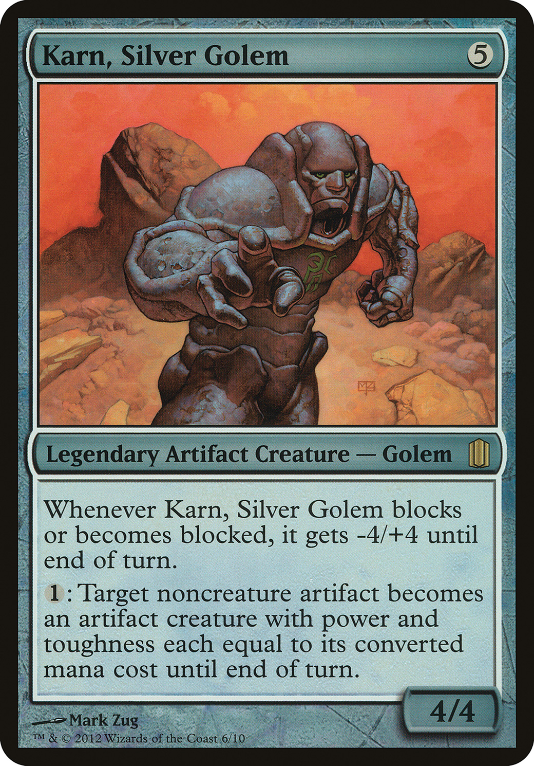 Karn, Silver Golem (OVER-006) - Commander's Arsenal Oversized Foil