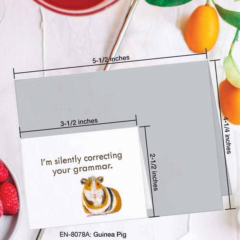 Guinea Pig, Greeting Card (#8078A)
