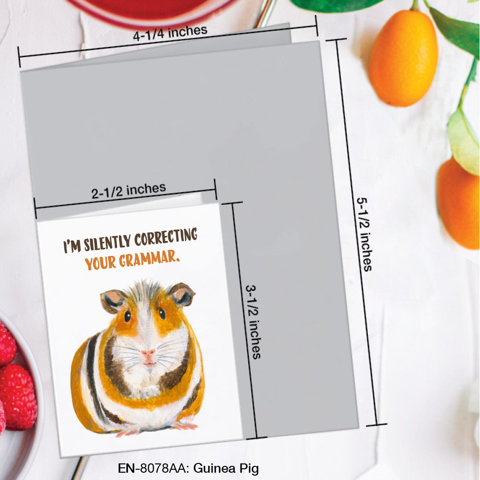 Guinea Pig, Greeting Card (#8078AA)