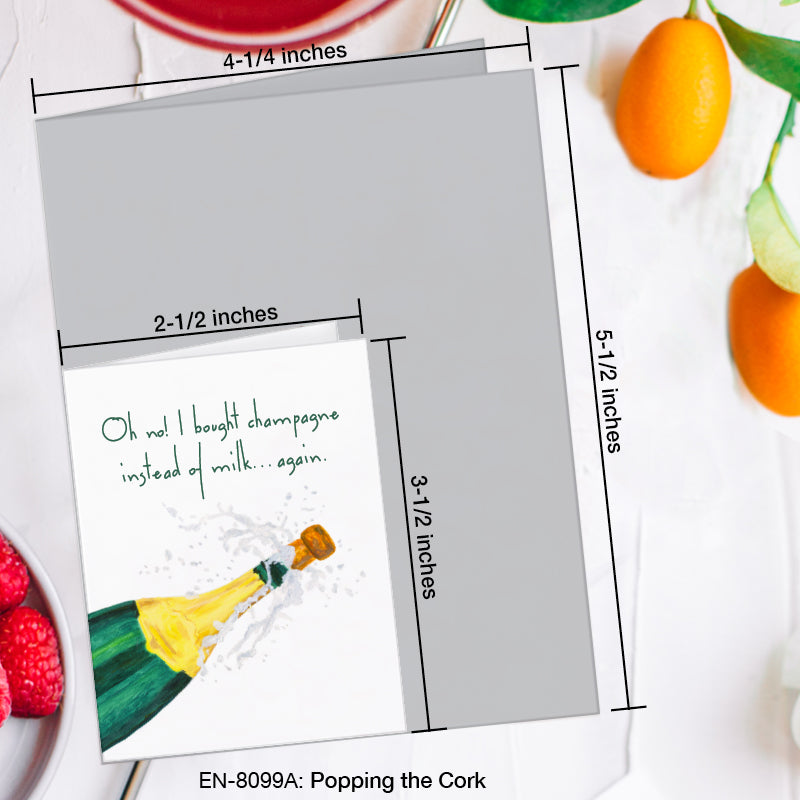 Popping the Cork, Greeting Card (#8099A)