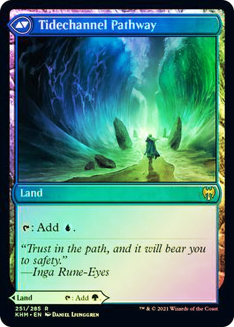 Barkchannel Pathway // Tidechannel Pathway (PRE-251S) - Kaldheim Promos Foil