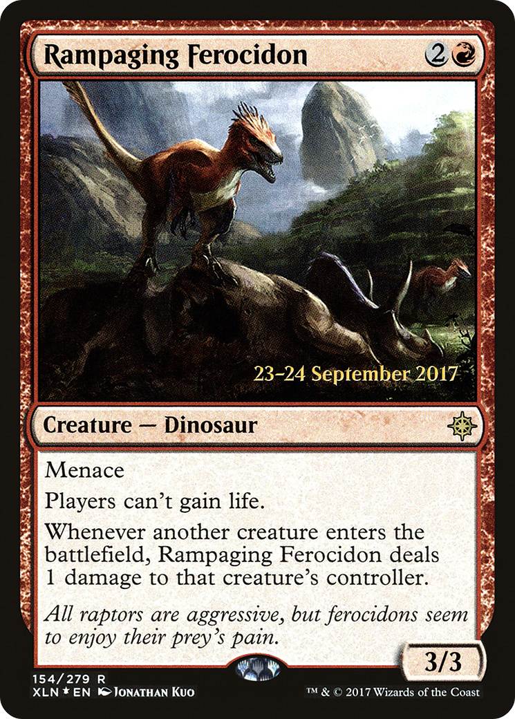 Rampaging Ferocidon (PRE-154S) - Ixalan Promos Foil