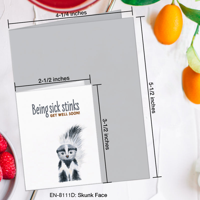 Skunk Face, Greeting Card (#8111D)