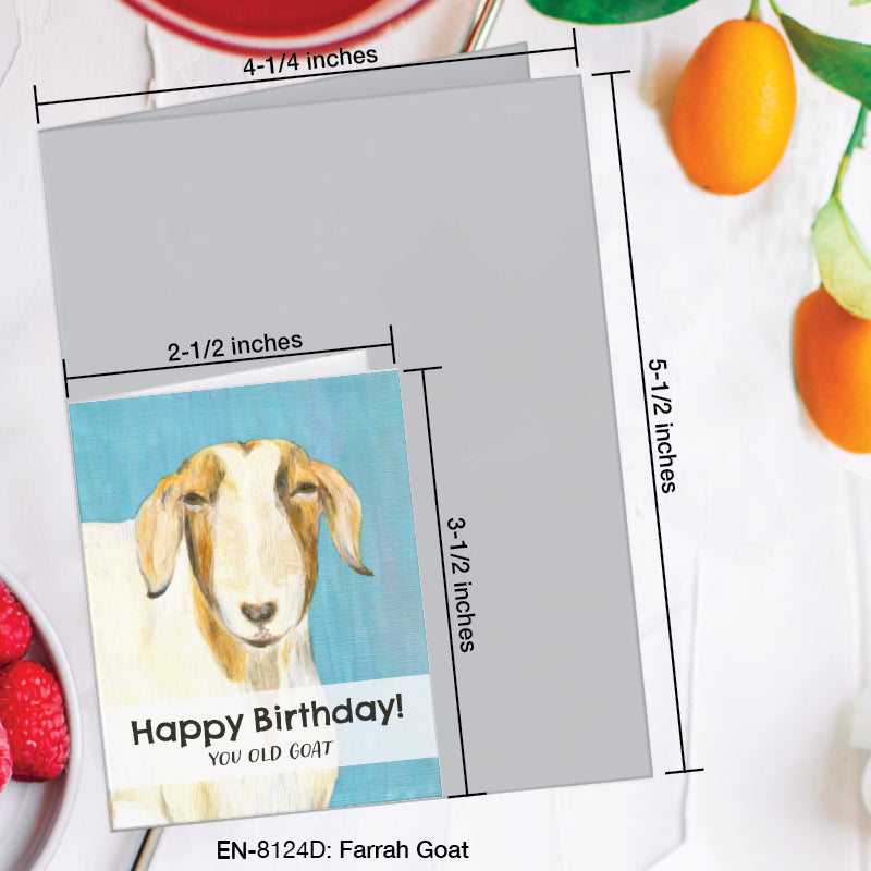Farrah Goat, Greeting Card (#8124D)