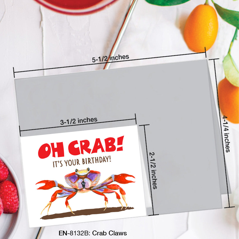 Crab Claws, Greeting Card (#8132B)