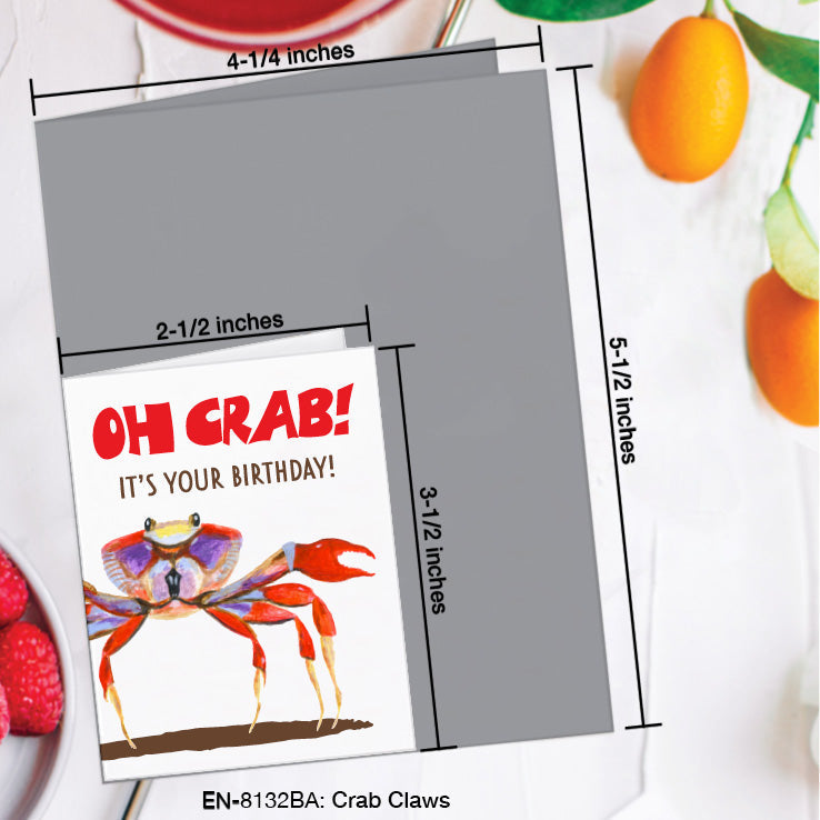 Crab Claws, Greeting Card (#8132BA)
