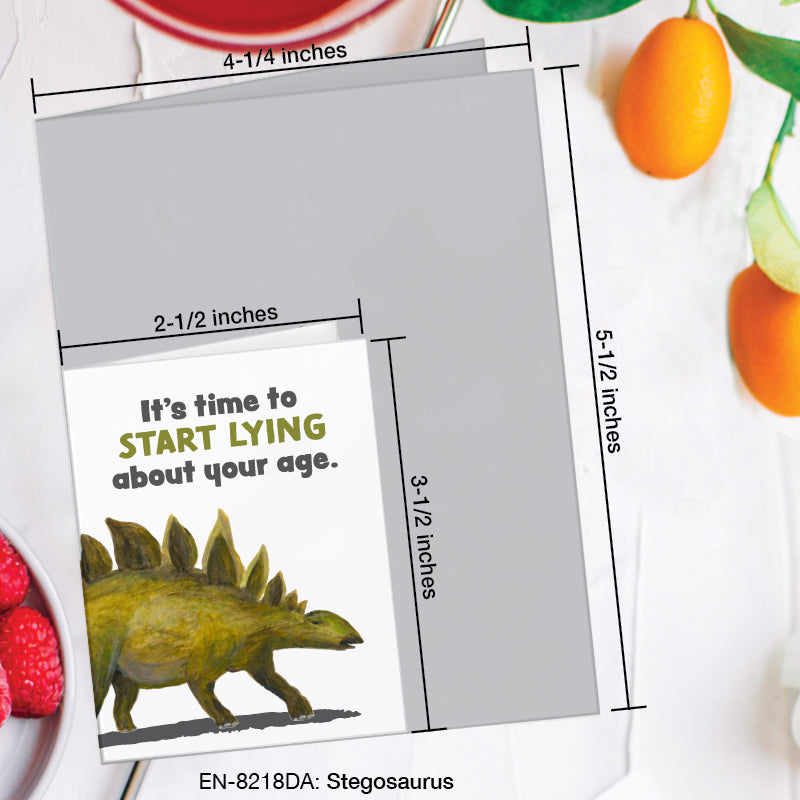 Stegosaurus Dinosaur, Greeting Card (#8218DA)