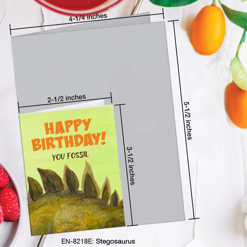 Stegosaurus Dinosaur, Greeting Card (#8218E)