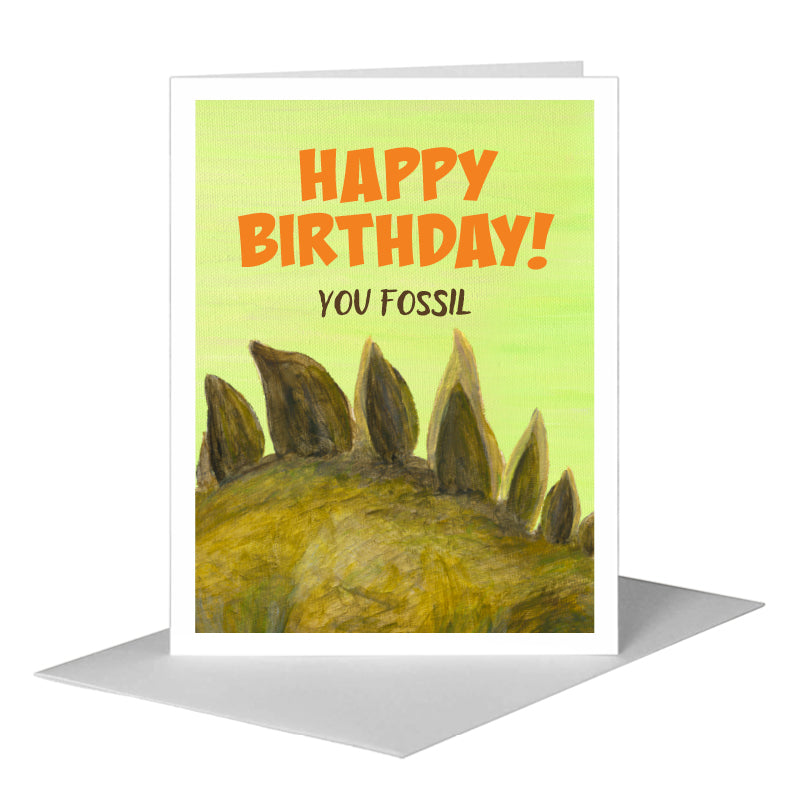 Stegosaurus Dinosaur, Greeting Card (#8218E)