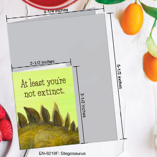 Stegosaurus Dinosaur, Greeting Card (#8218F)