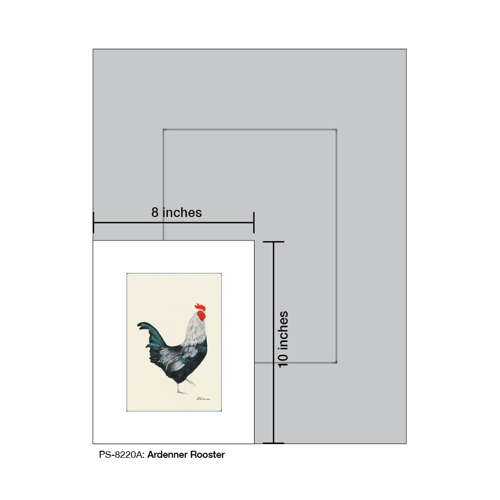 Ardenner Rooster, Print (#8220A)