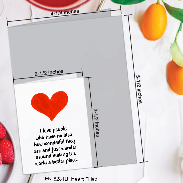 Heart Filled, Greeting Card (#8231U)