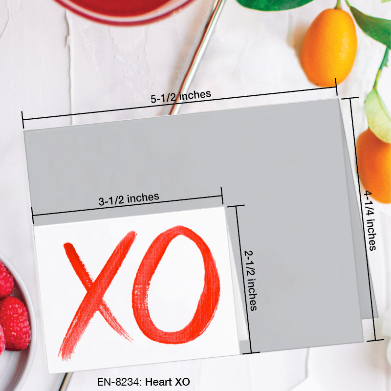 Heart XO, Greeting Card (#8234A)
