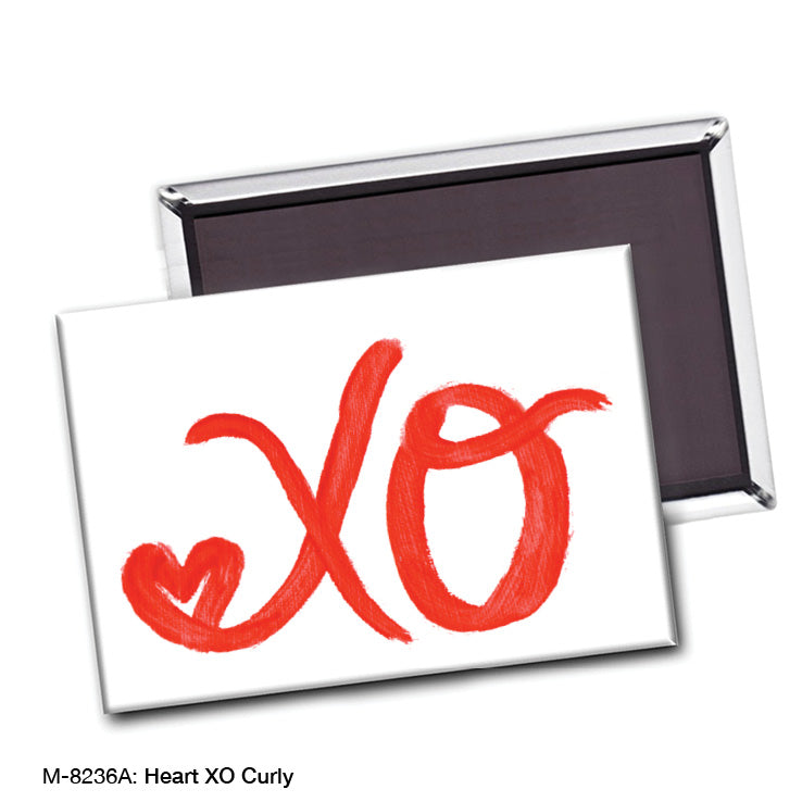 Heart XO Curly, Magnet (M-8236A)