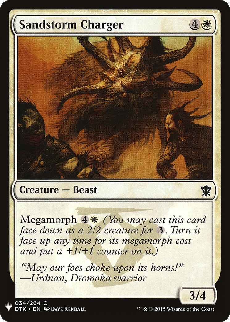Sandstorm Charger (LIST-DTK-34) - The List