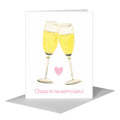 Champagne Glasses, Greeting Card (#8256A)