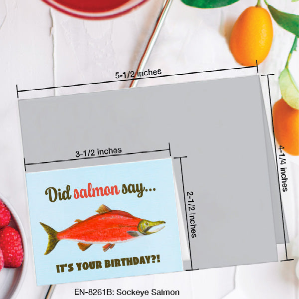 Sockeye Salmon, Greeting Card (#8261B)