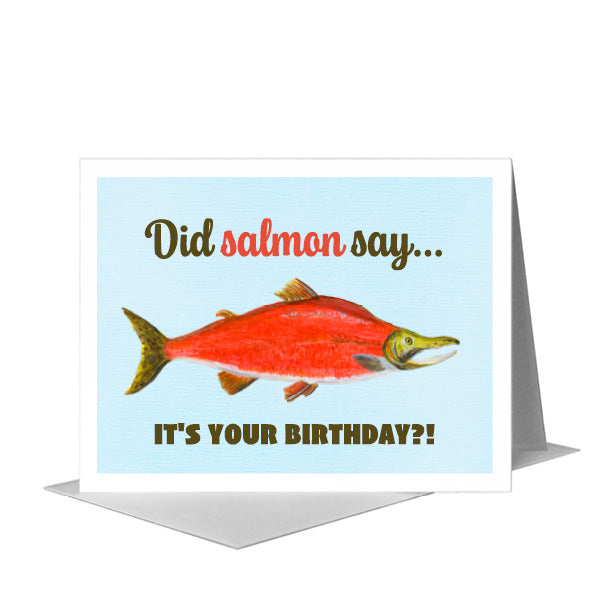 Sockeye Salmon, Greeting Card (#8261B)