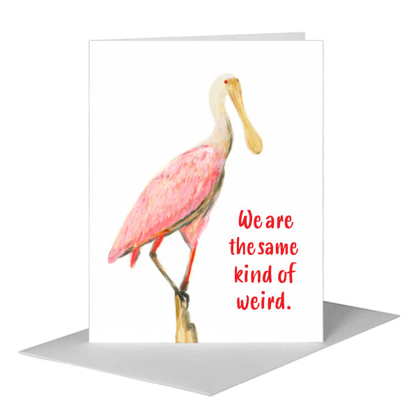 Roseate Spoonbill, Greeting Card (#8289A)