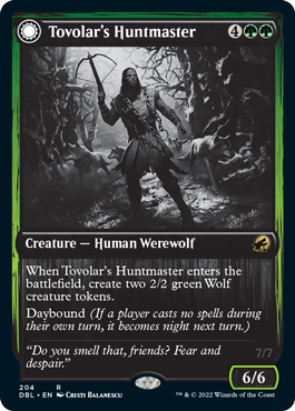 Tovolar's Huntmaster // Tovolar's Packleader (DBL-204) - Innistrad: Double Feature: (Double Faced Transform)
