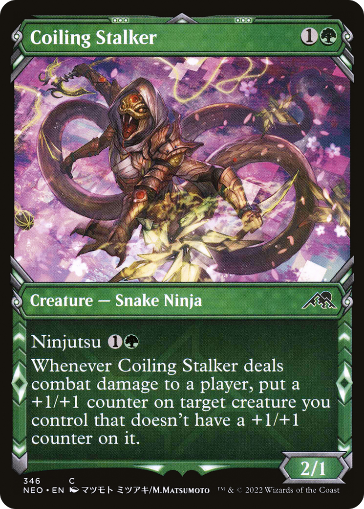 Coiling Stalker (NEO-346) - Kamigawa: Neon Dynasty: (Showcase)