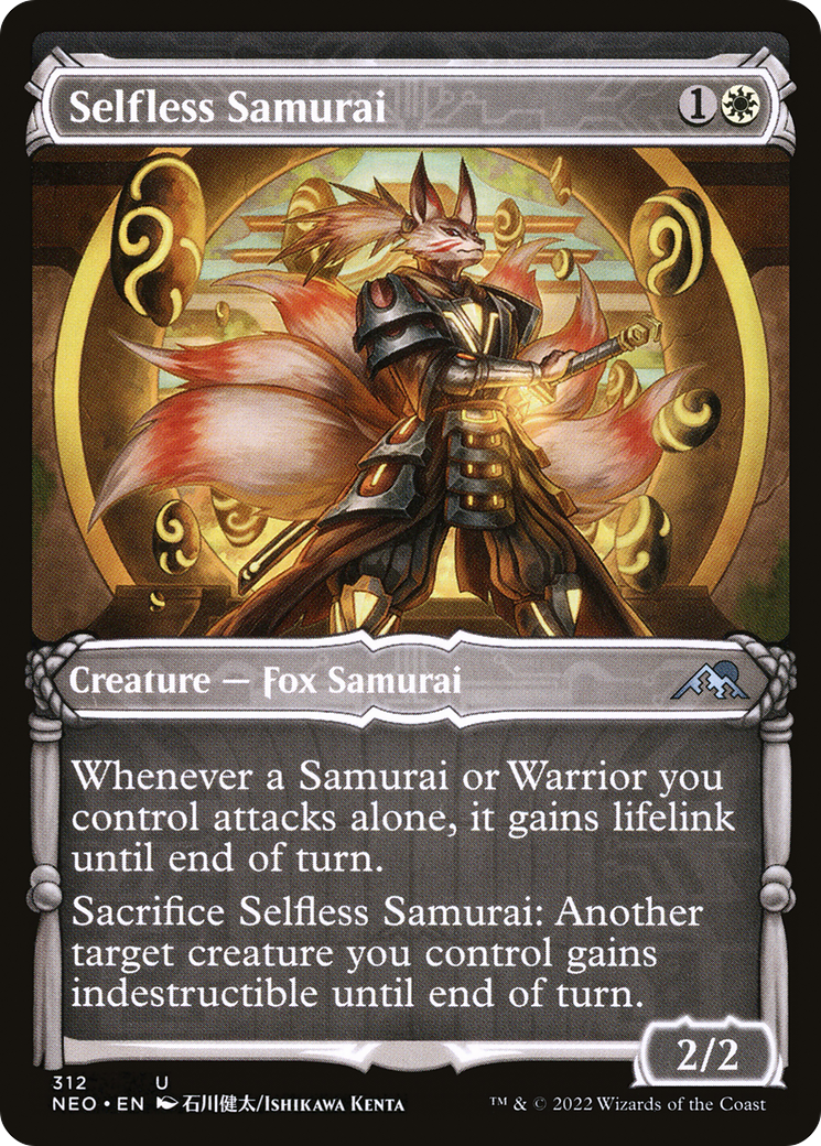 Selfless Samurai (NEO-312) - Kamigawa: Neon Dynasty: (Showcase)