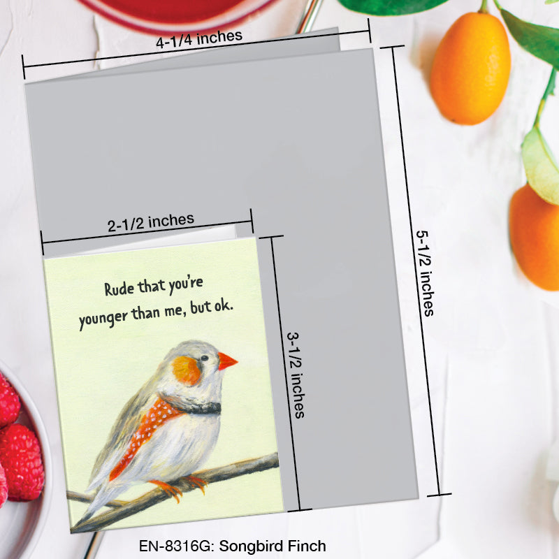 Songbird Finch, Greeting Card (#8316G)