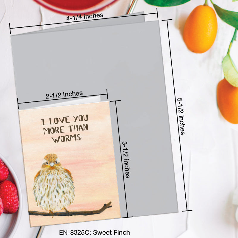Sweet Finch, Greeting Card (#8325C)