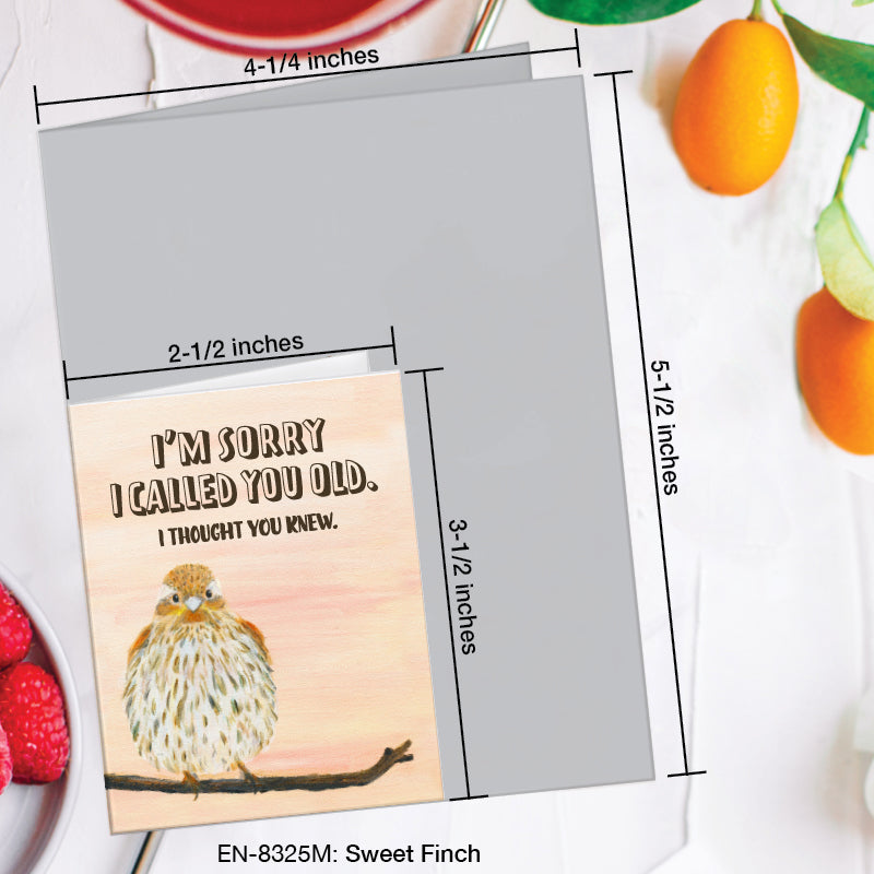 Sweet Finch, Greeting Card (#8325M)