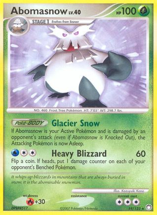 Abomasnow 019/123 - Mysterious Treasures Reverse Holofoil