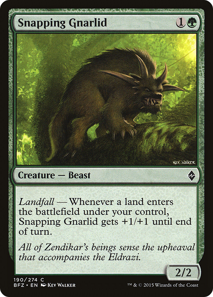 Snapping Gnarlid (BFZ-190) - Battle for Zendikar Foil