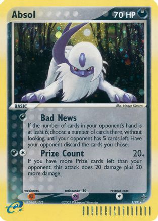 Absol 001/97 - Dragon Reverse Holofoil