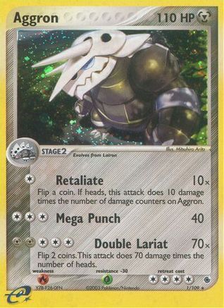 Aggron 001/109 - Ruby and Sapphire Reverse Holofoil