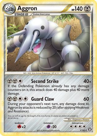 Aggron 001/102 - Triumphant Reverse Holofoil