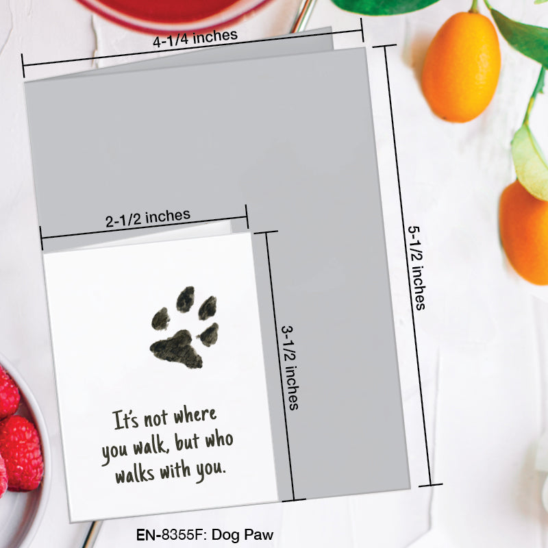 Dog Paw, Greeting Card (#8355F)