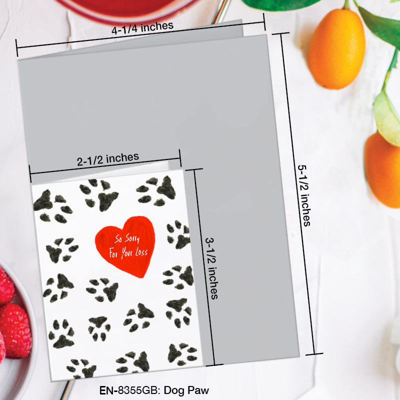 Dog Paw, Greeting Card (#8355GB)